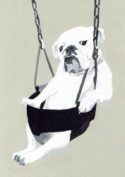 Картички Inkognito Ph Bulldog on a Swing 12940