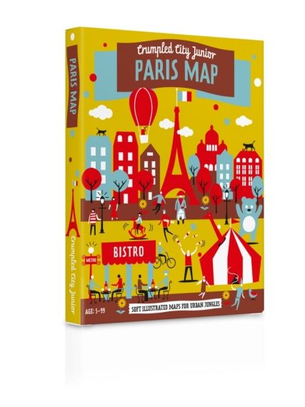CRUMPLED CITY JUNIOR MAP PARIS