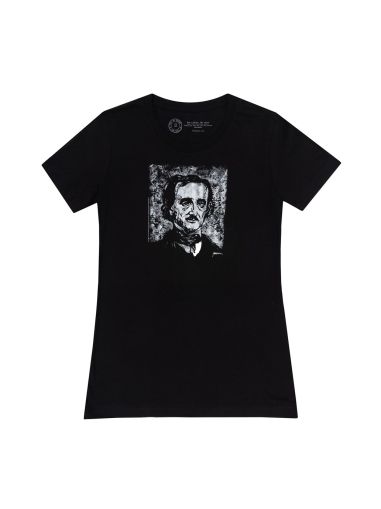 Edgar Allan Poe Melancholy Women`s Crew T-Shirt Large