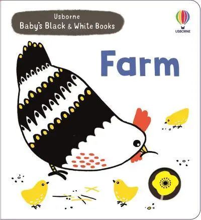 Baby`s Black and White Books Farm
