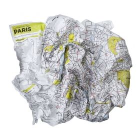 CRUMPLED CITY MAP PARIS