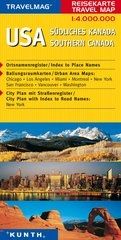 Map USA and Southern Canada Travelmag