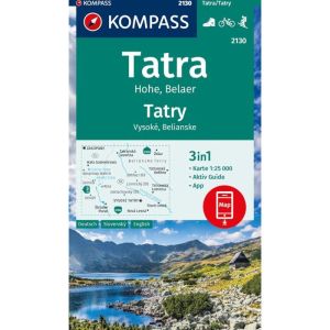 Map Tatra Hohe, Belaer / Tatry, Vysoké, Belianske KW 1:25.000