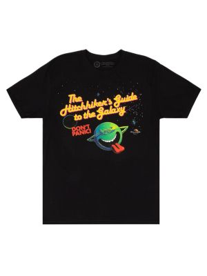 The Hitchhiker`s Guide to the Galaxy (Black) Unisex T-Shirt Large