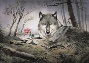 Картички Inkognito Pq Wolf und Rose 1251